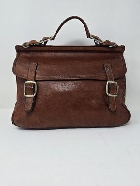 Vintage Italian Leather Satchel by La Bottega